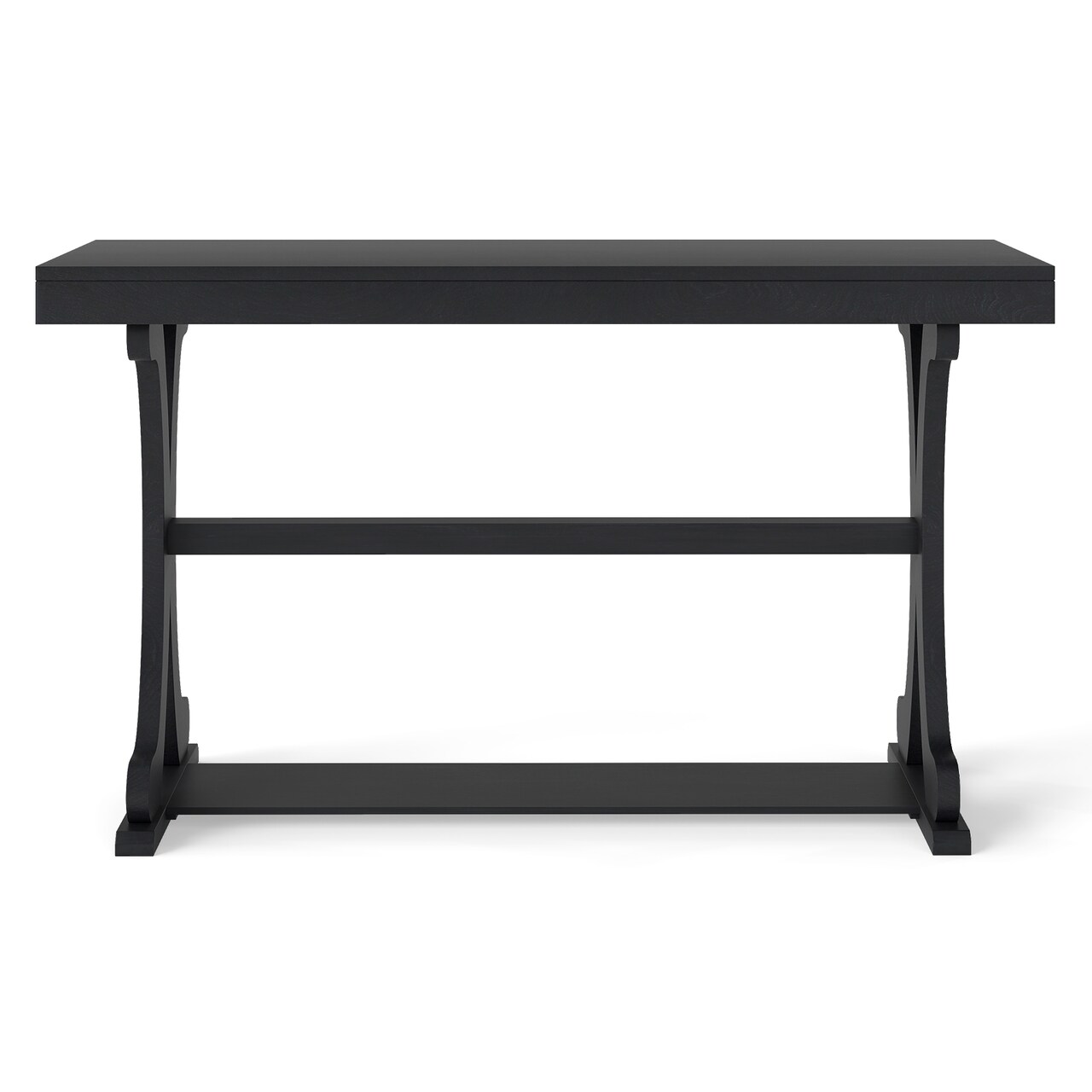 Narrow Vintage Console Table Open Shelf for Living Room and Entryway